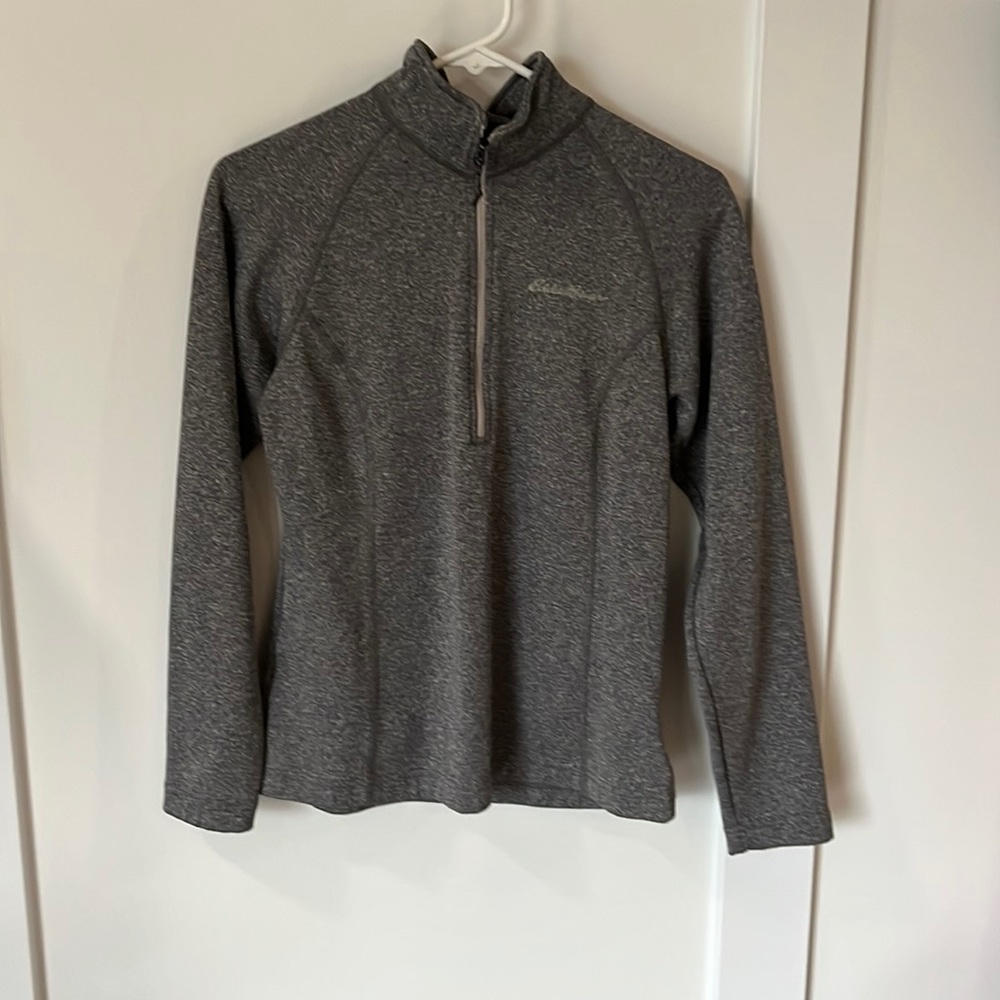 Heather Grey Eddie Bauer Half zip Small